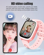 Kids smartwatch touchscreen display close-up