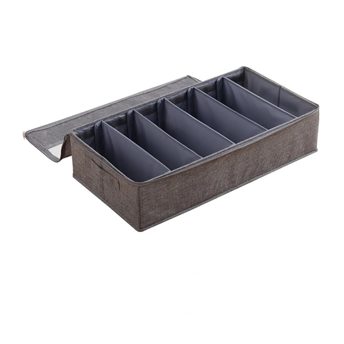 Under-bed storage box zip lid