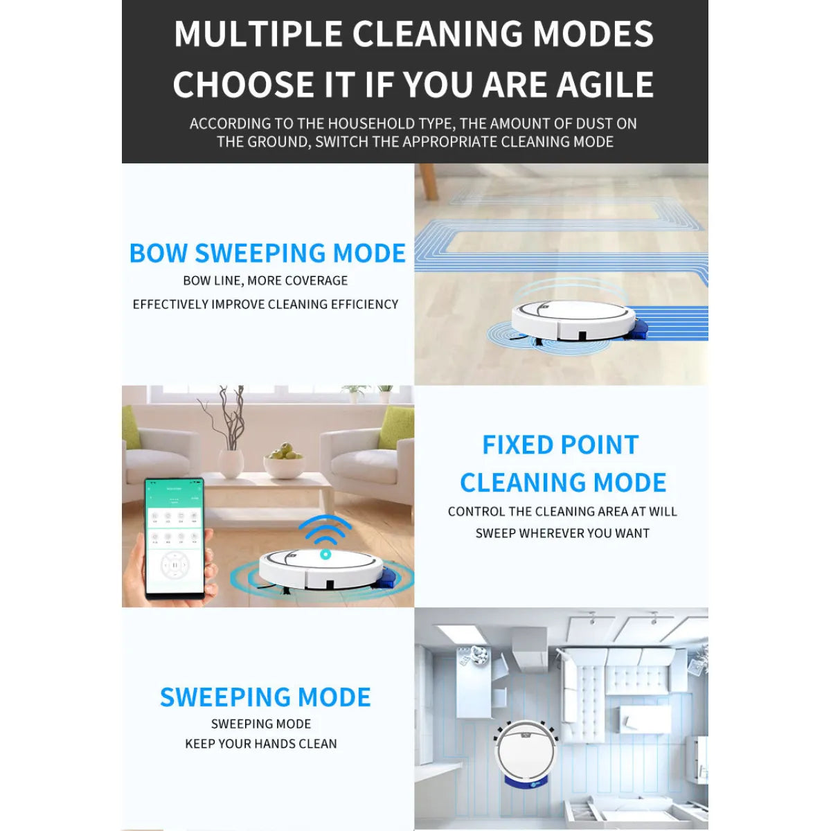 Robot vacuum cleaning hardwood floor