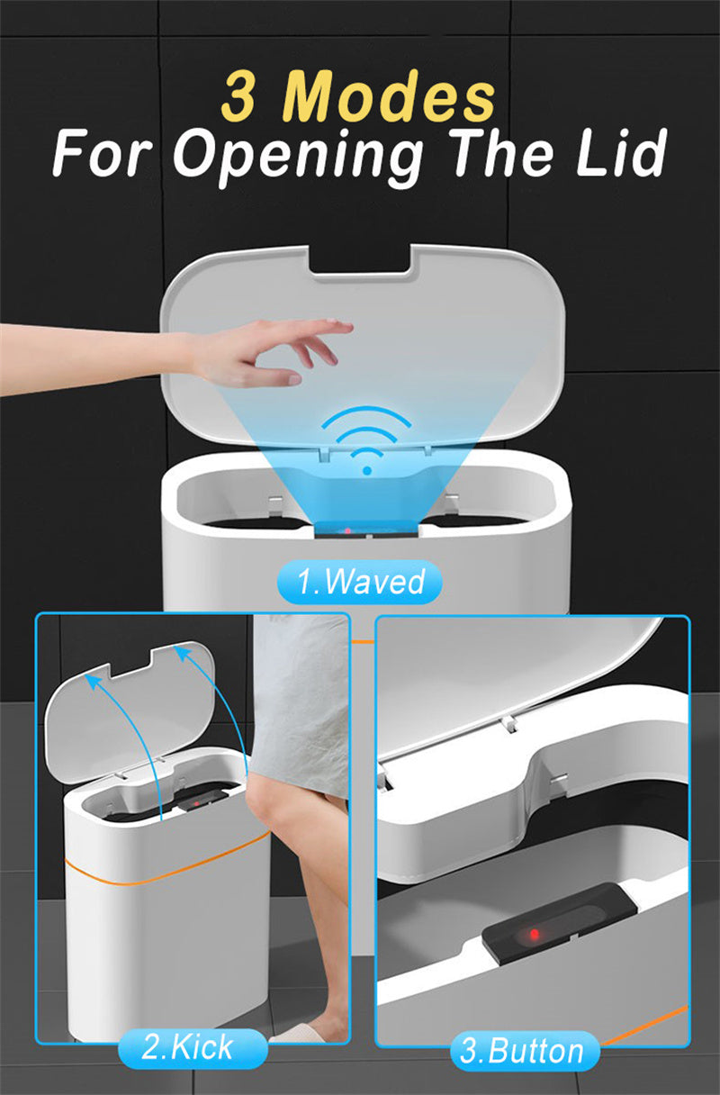 Smart Motion-Sensor Trash Can with Lid