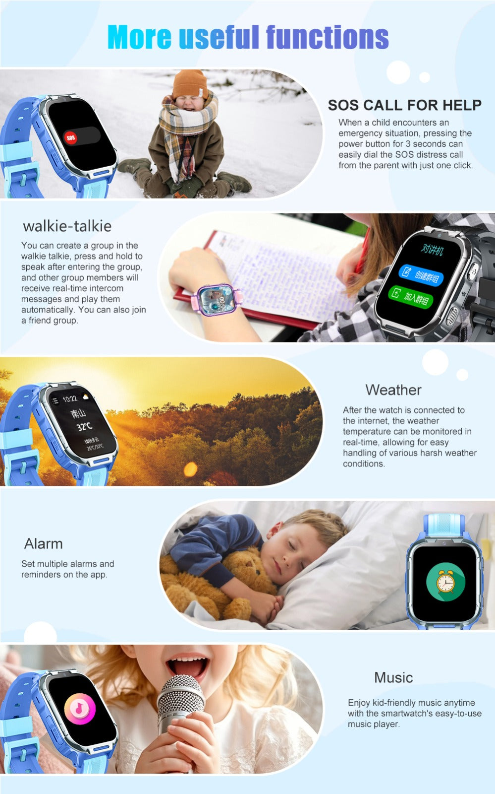 D55 Kids Smartwatch with GPS Tracker & SIM Card