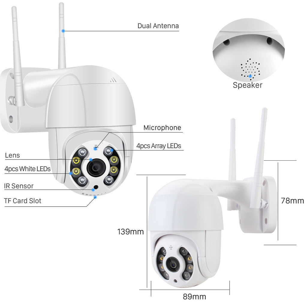 Outdoor camera mounted outside home