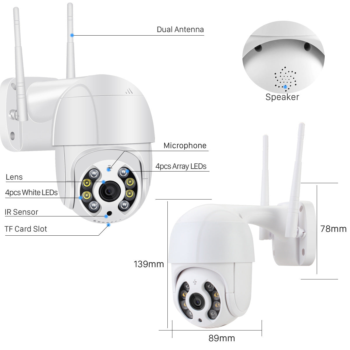 Outdoor camera mounted outside home