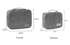 Double-Layer Travel Cable Organizer Bag