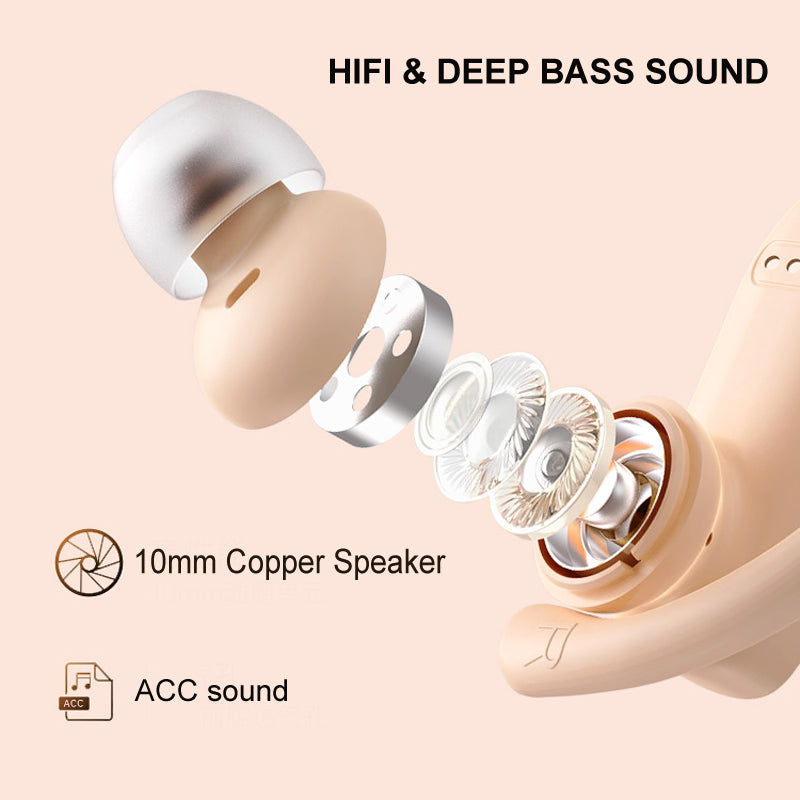 True wireless earbuds in ear