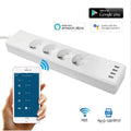 Smart WiFi power strip with individual outlet control