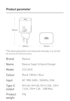 EU USB-C 20W Fast Charger for iPhone