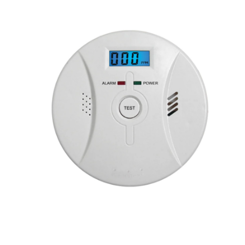 Carbon monoxide detector digital display