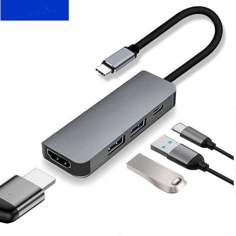 USB-C hub connected to laptop and monitor