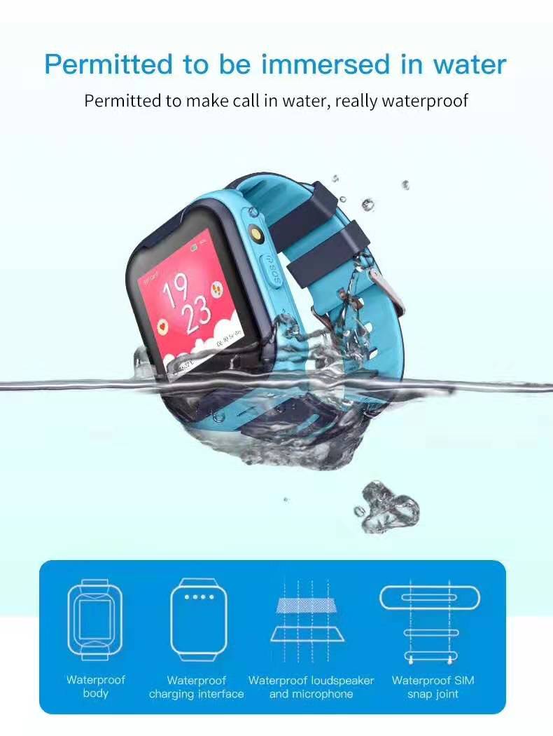 Lasten älykello SOS GPS:llä ja 4G-SIM-kortilla