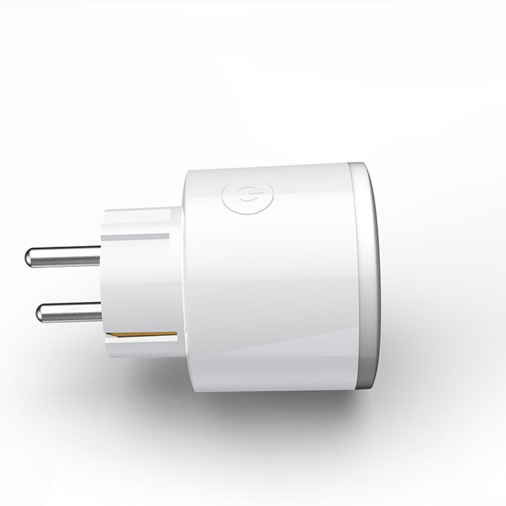 Smart WiFi plug plugged into wall socket