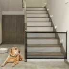 Portable mesh safety gate for doorways and stairs