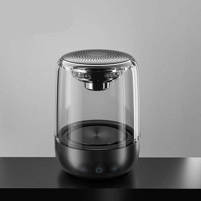 Speaker on table with color light