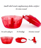 Food chopper pull cord mechanism