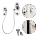 Window security chain lock installed