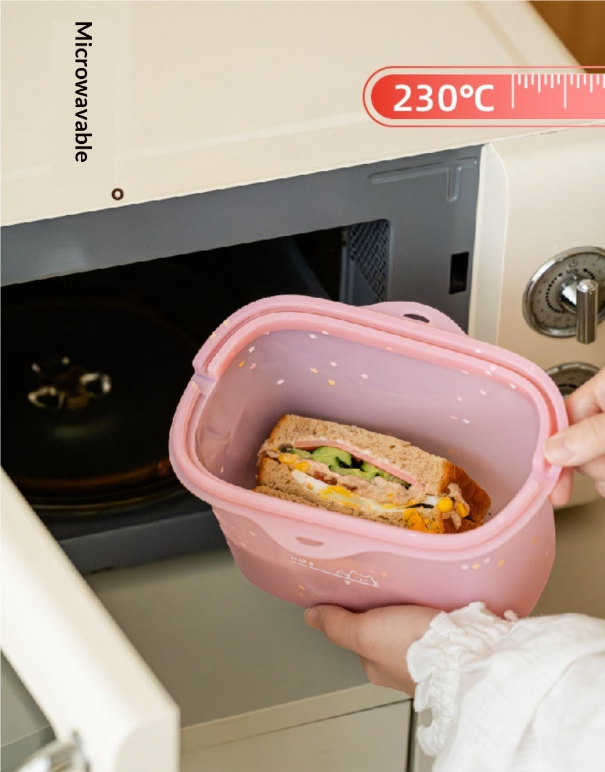 Silicone freezer bag flat storage