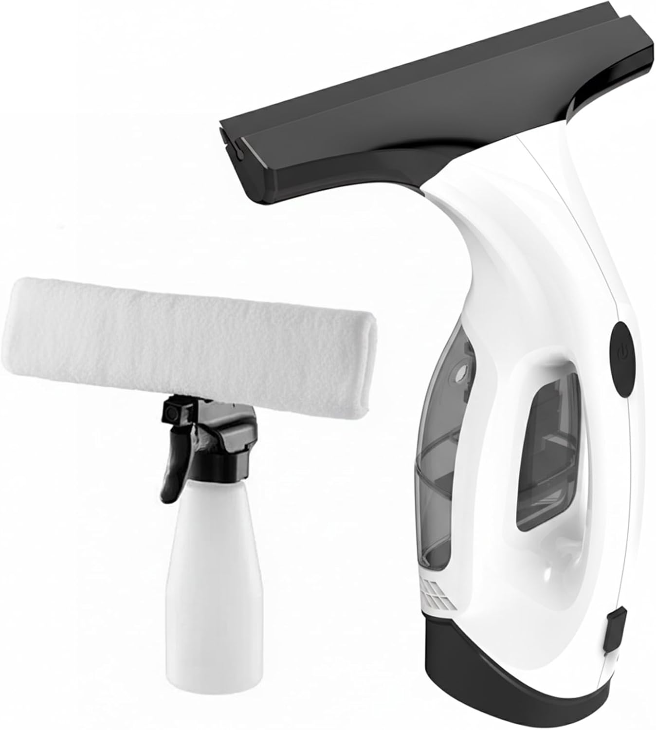 Cordless window vacuum squeegee
