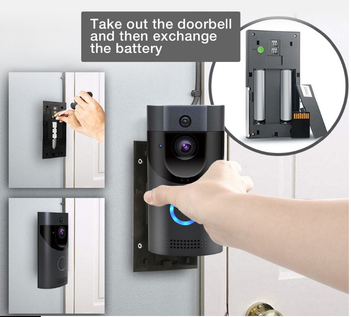 Video doorbell app interface