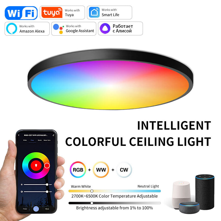 WiFi Smart Ceiling Light, Colorful