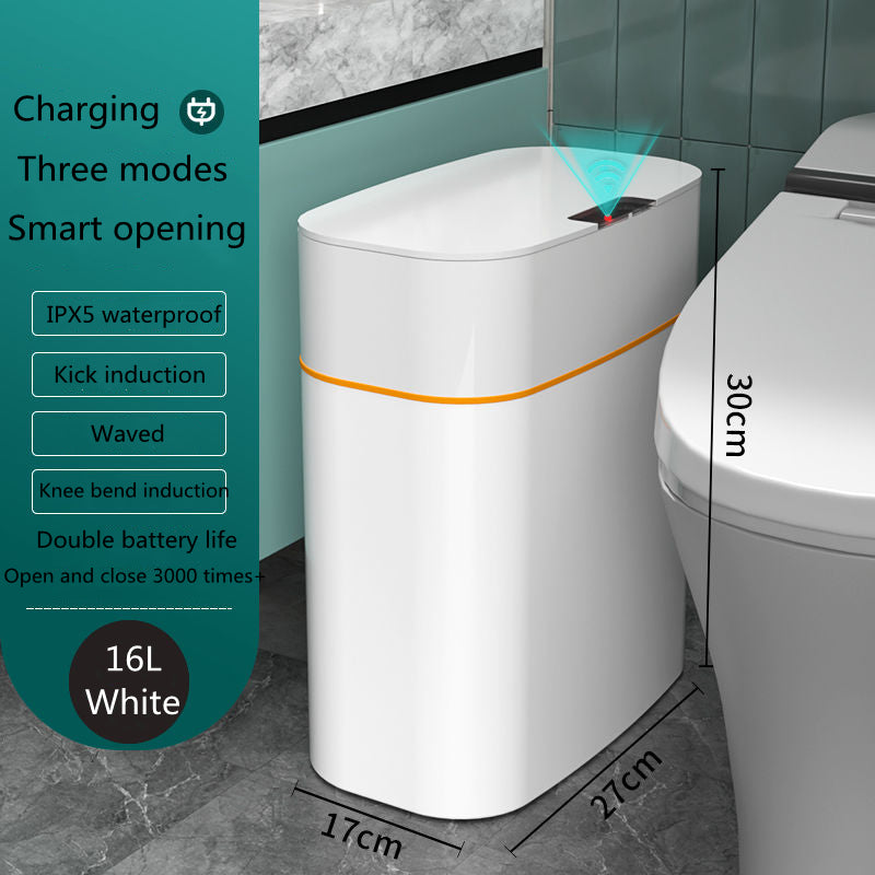 Smart Motion-Sensor Trash Can with Lid
