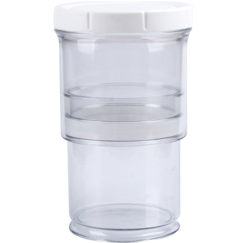 Vacuum storage jar compressed and expanded