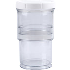 Vacuum storage jar compressed and expanded