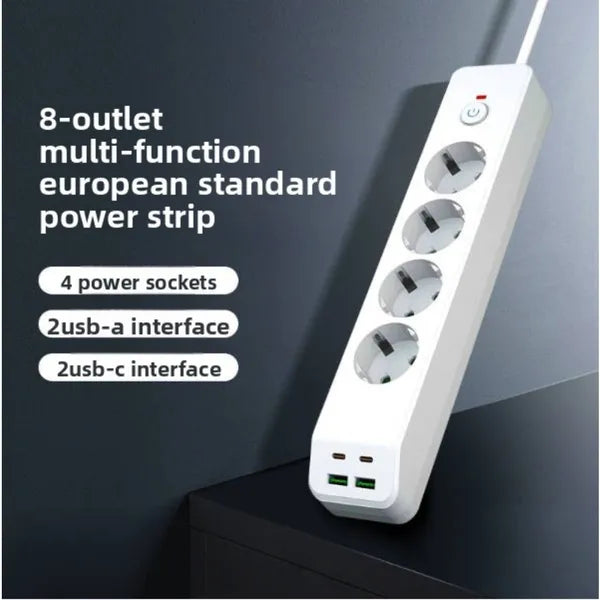 Power strip charging phone and tablet
