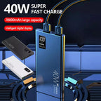 40W 20000mAh power bank with magnetic wireless charging
