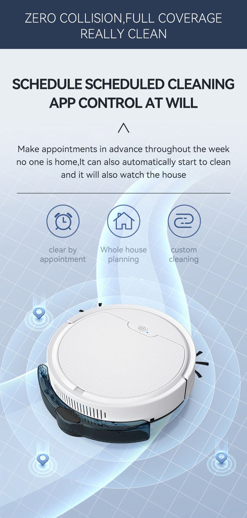 3-in-1 Smart Sweeping & Vacuum Robot