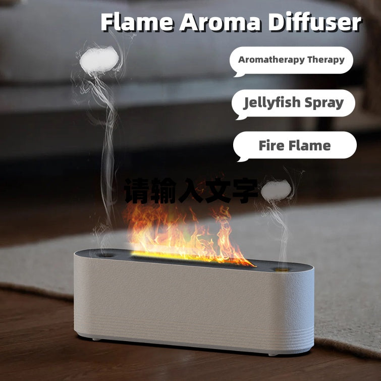 Flame Aroma Diffuser Humidifier, 7 LED Colors