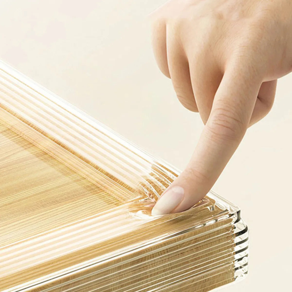 Edge guard strip close up