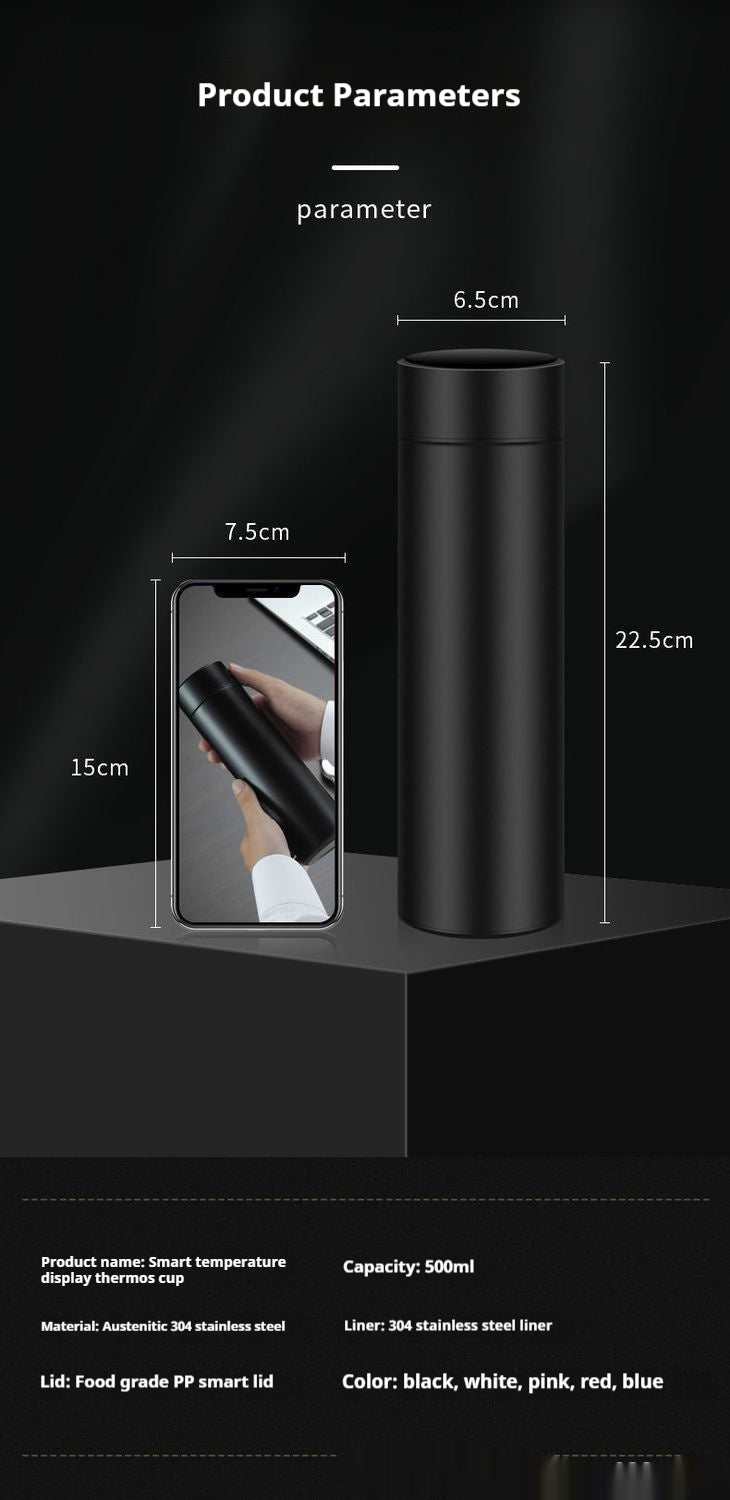 Smart Insulated Bottle with Temperature Display