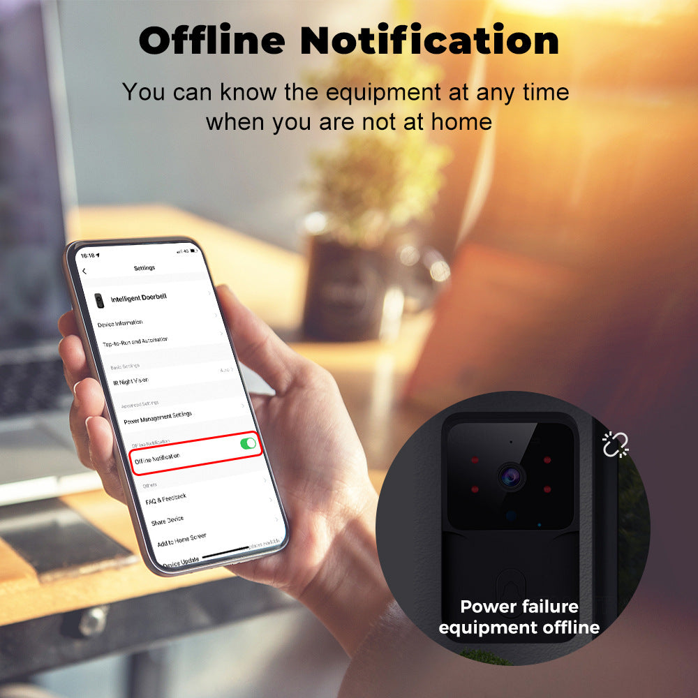WiFi video doorbell size reference