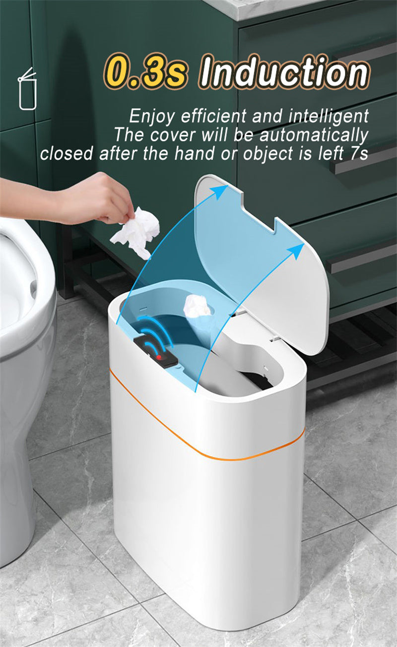 Smart Motion-Sensor Trash Can with Lid