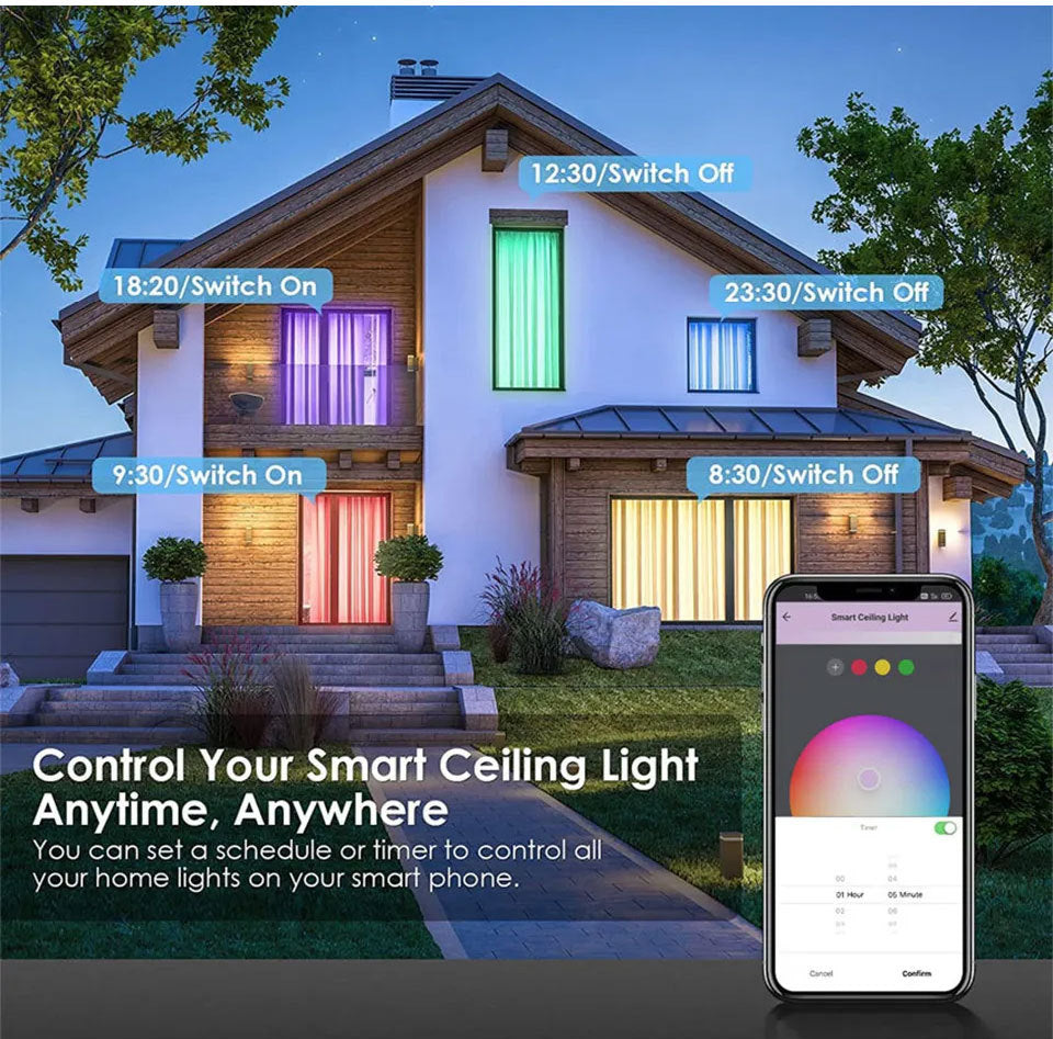 WiFi Smart Ceiling Light, Colorful