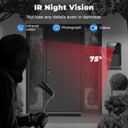 WiFi video doorbell installed on door