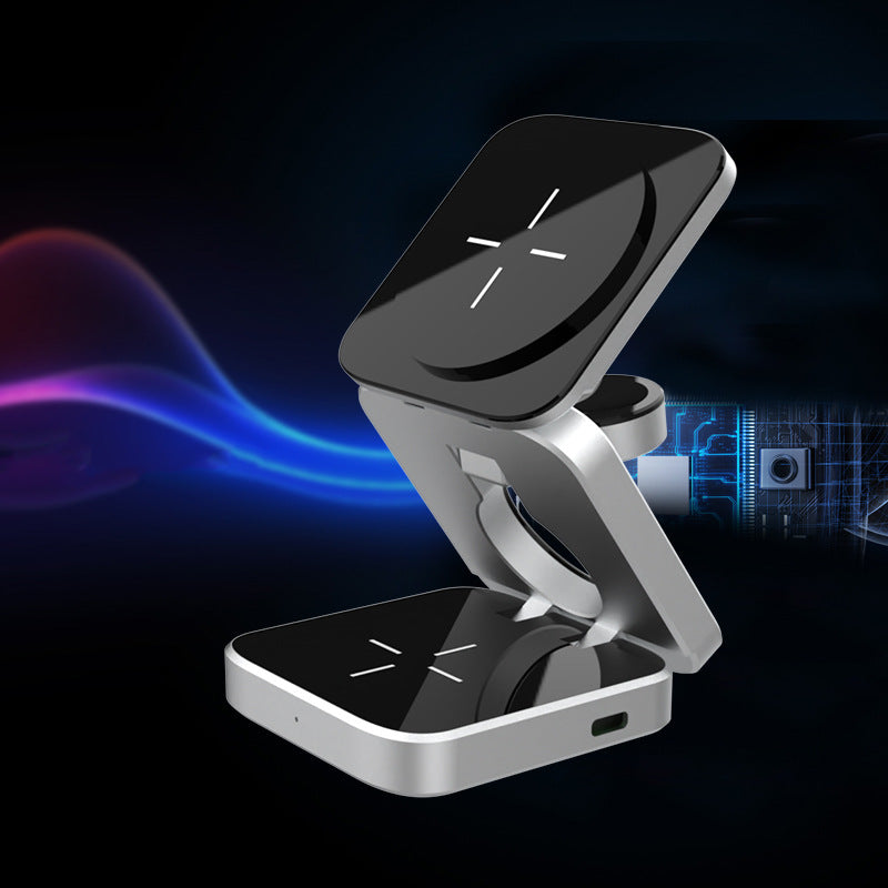 3-in-1 foldable magnetic wireless charging station