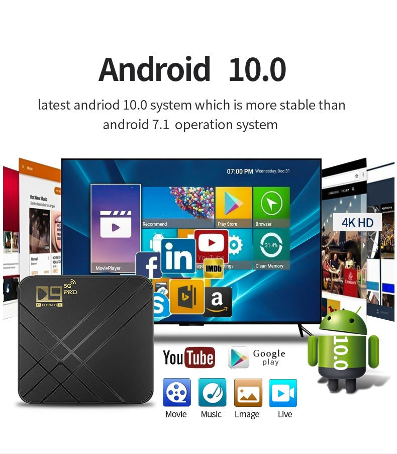 Android 4K TV Box, Dual-Band WiFi