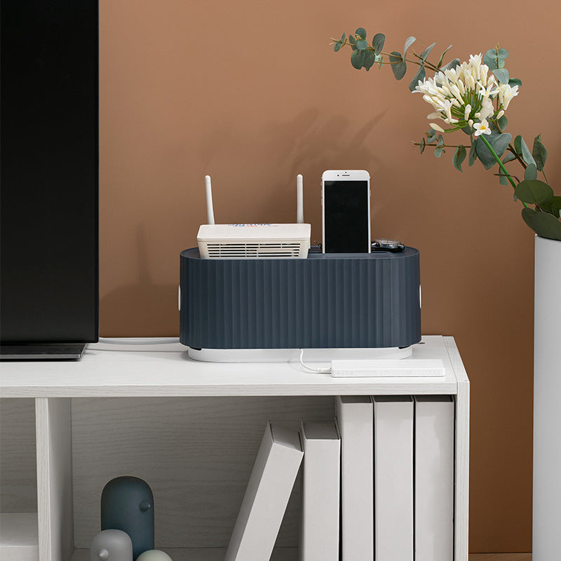Power Strip & Cable Storage Organizer Box