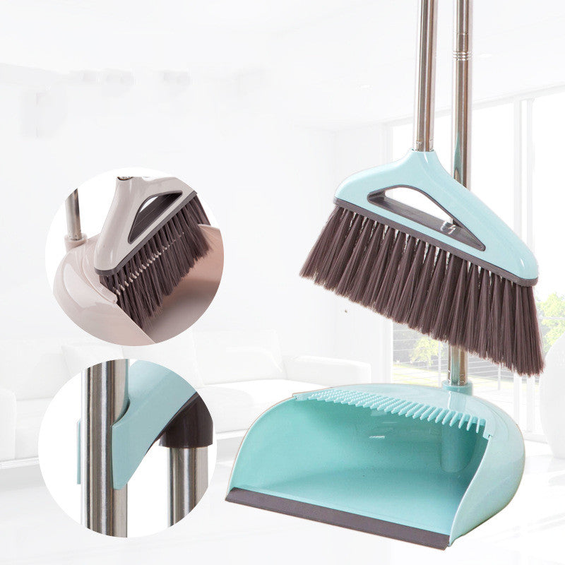 Broom & Dustpan Cleaning Set with Scraper
