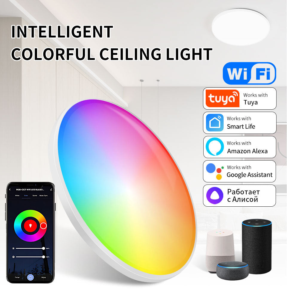 WiFi Smart Ceiling Light, Colorful