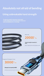 240W Type-C Fast Charging Cable, Digital Display