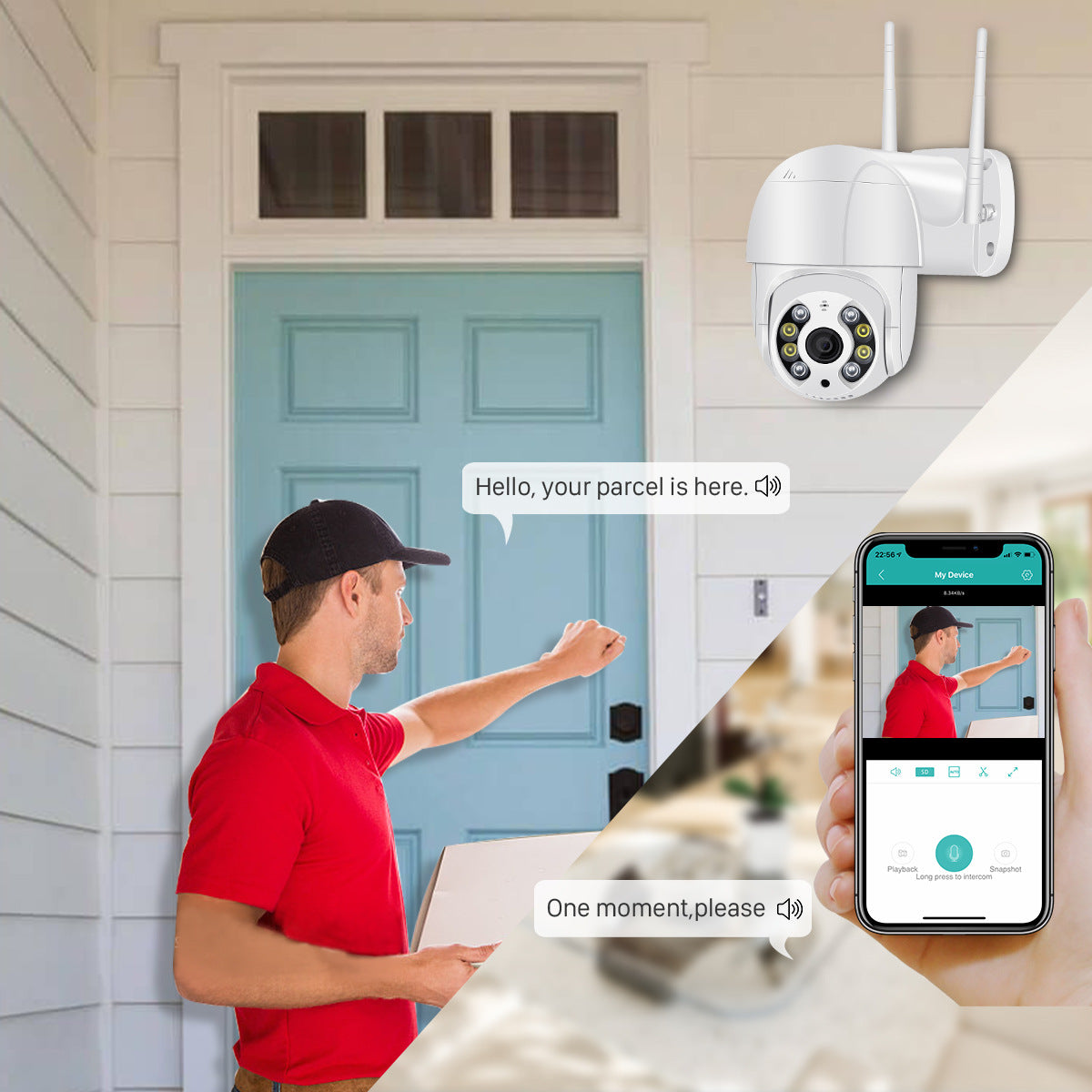 Outdoor camera app control
