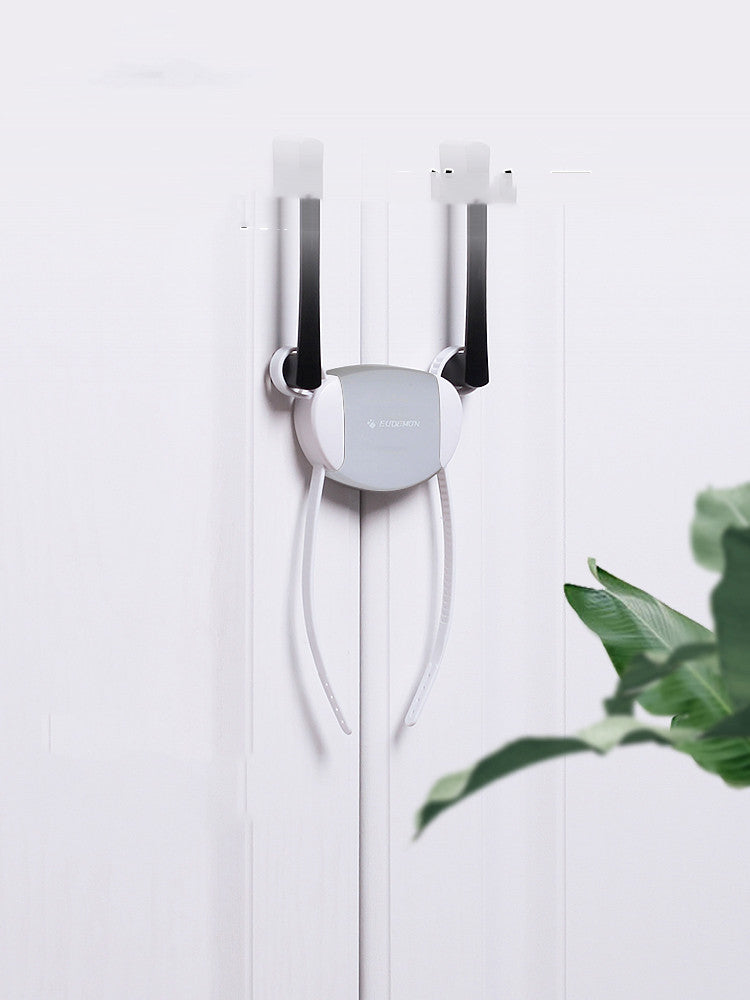 Magnetic cabinet lock on wardrobe door