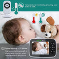 Baby monitor with 3.5 inch screen and temperature display