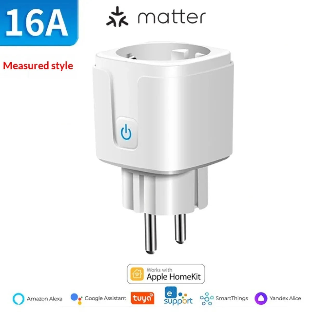 Matter smart plug side view