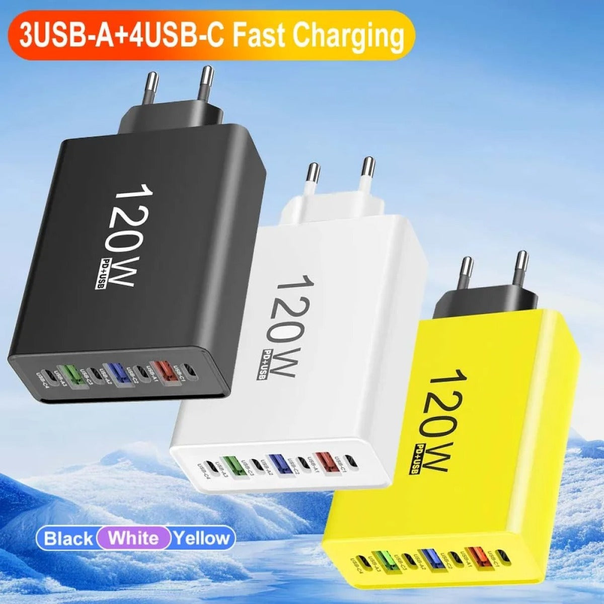120W USB-C Wall Charger EU Plug