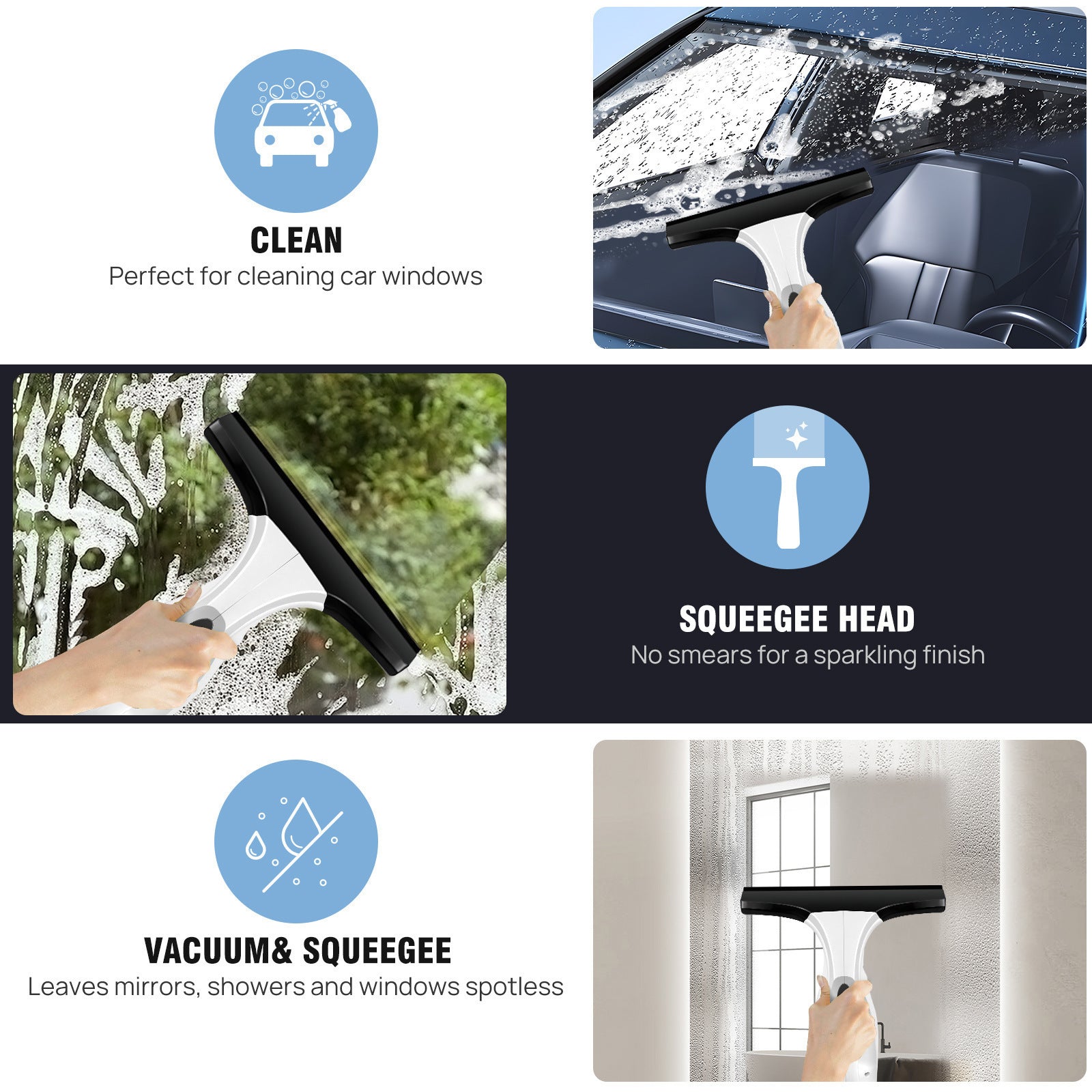 Window vacuum detachable water tank