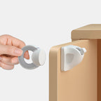 Invisible magnetic cabinet lock with key