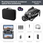 Drone with Triple Cameras, Screen, Optical Flow Positioning, 8K HD Aerial Photography, Obstacle Avoidance Flying Device